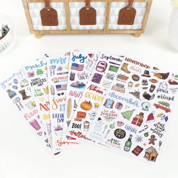 108-seasonal planner sticker sheets
