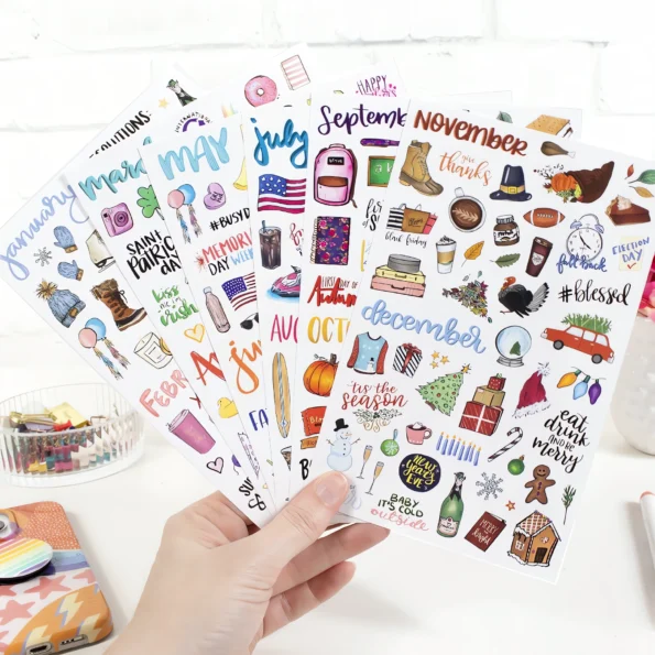 108-seasonal planner sticker sheets