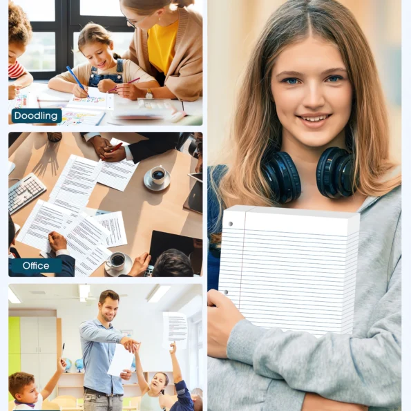 117-college ruled loose leaf paper