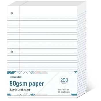 117-college ruled loose leaf paper