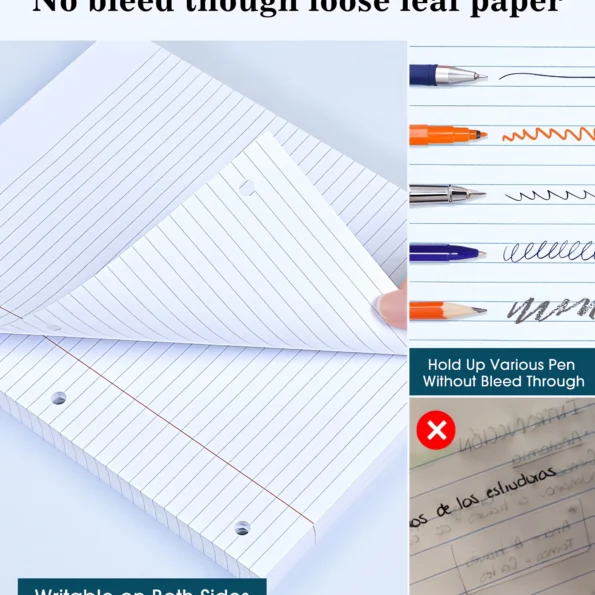 117-college ruled loose leaf paper