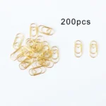 124-Gold Heart Shaped Paper Clips in Tin Box (2)