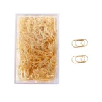 124-Gold Heart Shaped Paper Clips in Tin Box