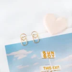 124-Gold Heart Shaped Paper Clips in Tin Box (2)