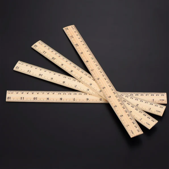 127-Wood Ruler Bulk for Students and Office Use