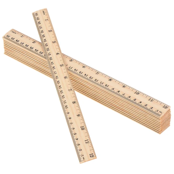 127-Wood Ruler Bulk for Students and Office Use