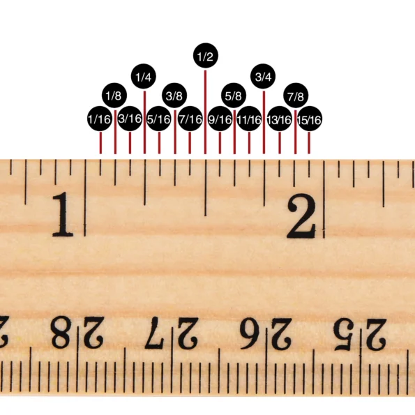127-Wood Ruler Bulk for Students and Office Use