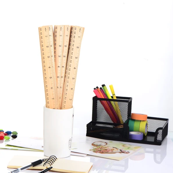 127-Wood Ruler Bulk for Students and Office Use