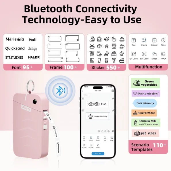 132-portable Bluetooth label maker