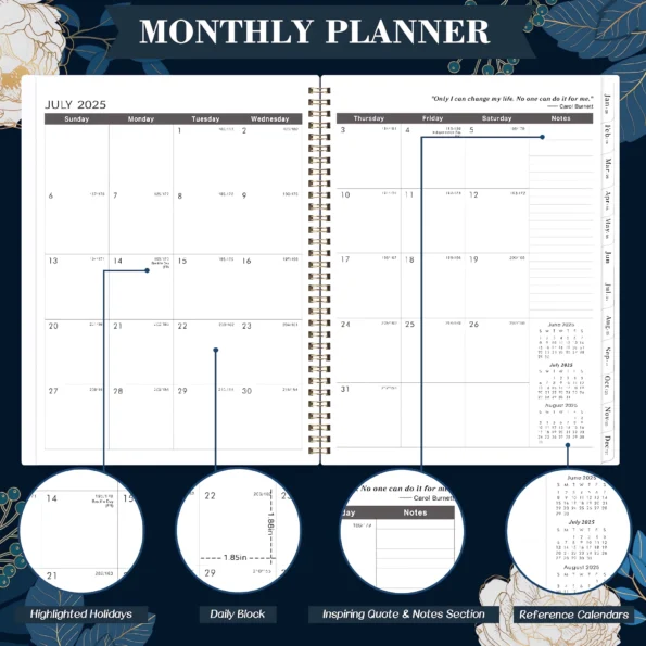 135-monthly planner academic calendar