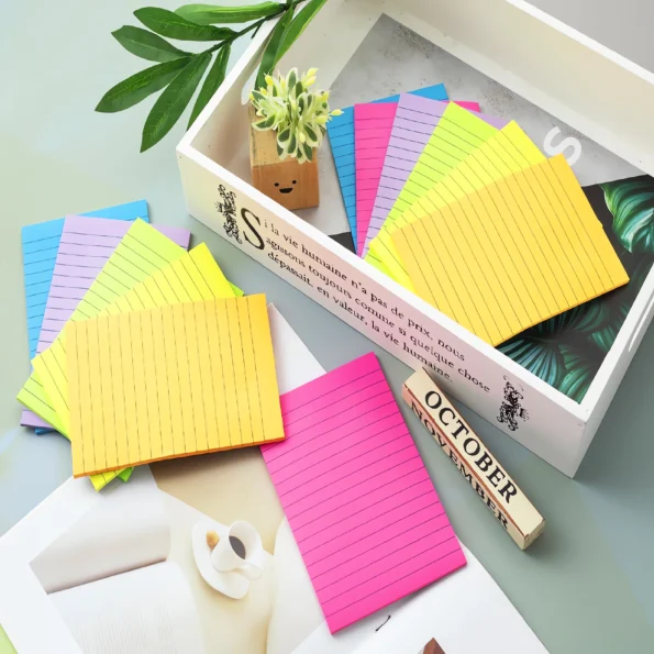 137-lined sticky notes 4x6 super sticky