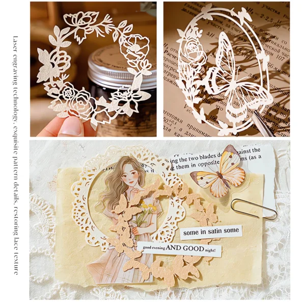 158-Flower Cut Out Border Cards for Crafts