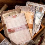 163-Vintage Lace Edged Scrapbook Paper Set (3)