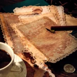 163-Vintage Lace Edged Scrapbook Paper Set (3)