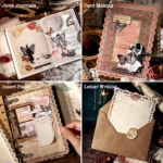 163-Vintage Lace Edged Scrapbook Paper Set (3)