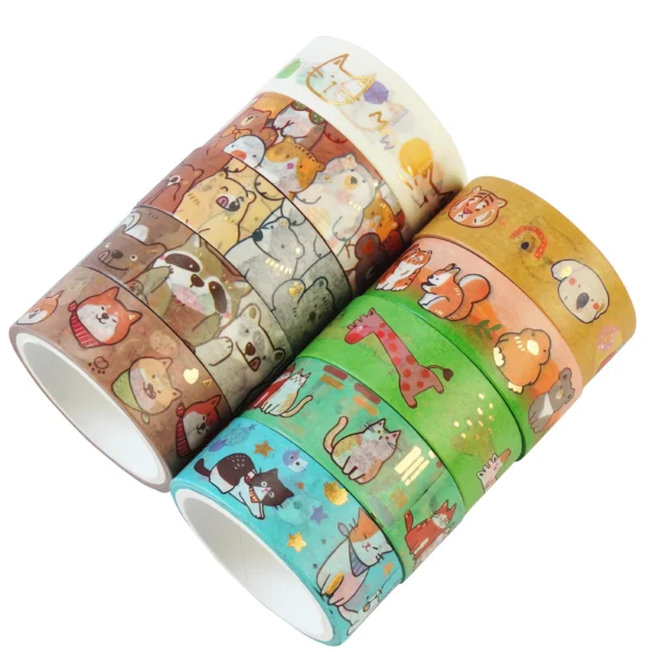 166-Cute Animals Washi Tape Set