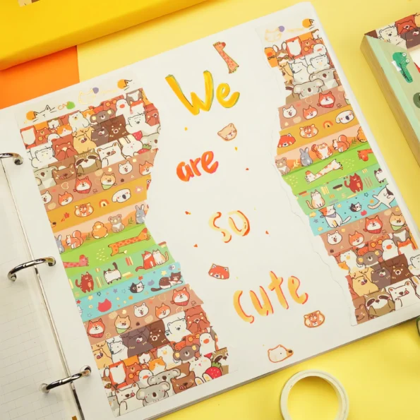 166-Cute Animals Washi Tape Set