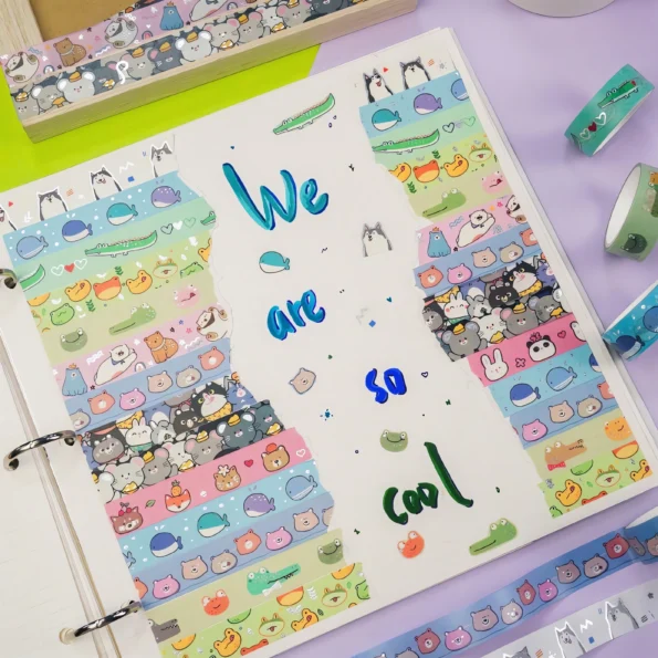 166-Cute Animals Washi Tape Set