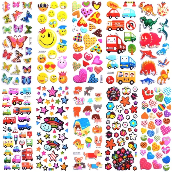 168-3D Puffy Stickers for Kids