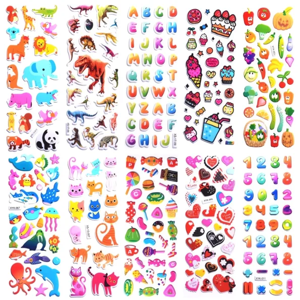 168-3D Puffy Stickers for Kids
