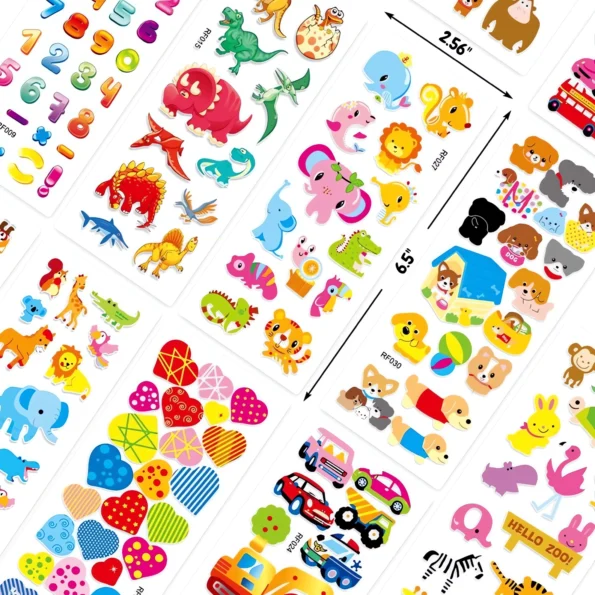 168-3D Puffy Stickers for Kids