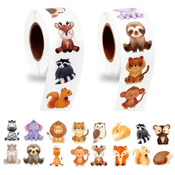 169-forest animal stickers for kids