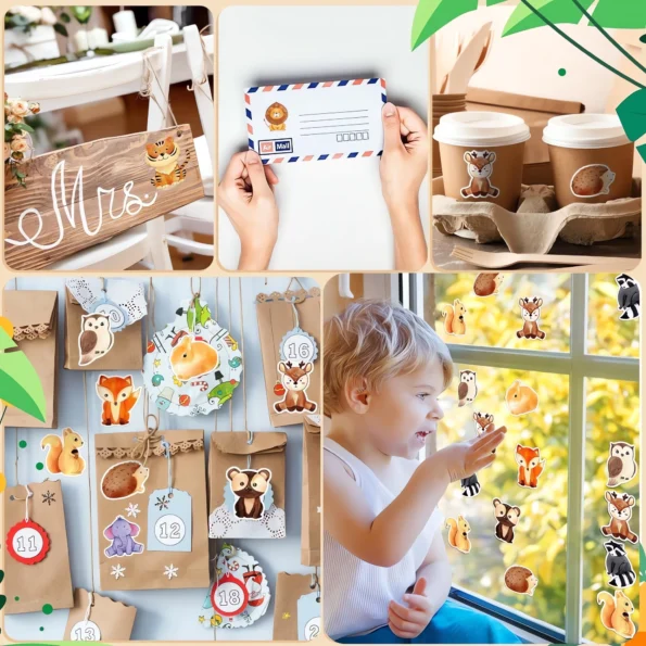 169-forest animal stickers for kids
