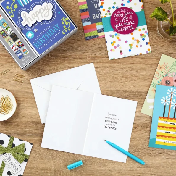 Assorted birthday greeting cards set