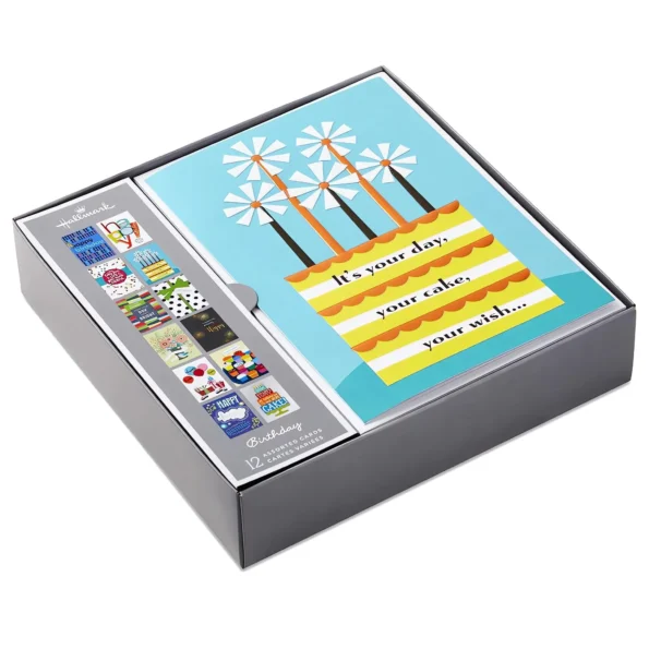 Assorted birthday greeting cards set