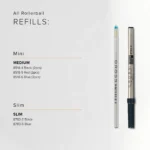 Ballpoint pen refill black medium ink (1)