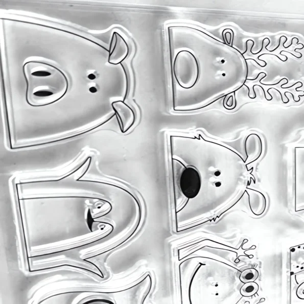 Clear stamps for card making