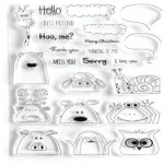 Clear stamps for card making