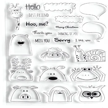 Clear stamps for card making