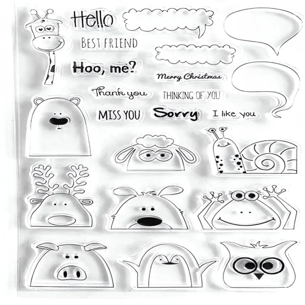 Clear stamps for card making