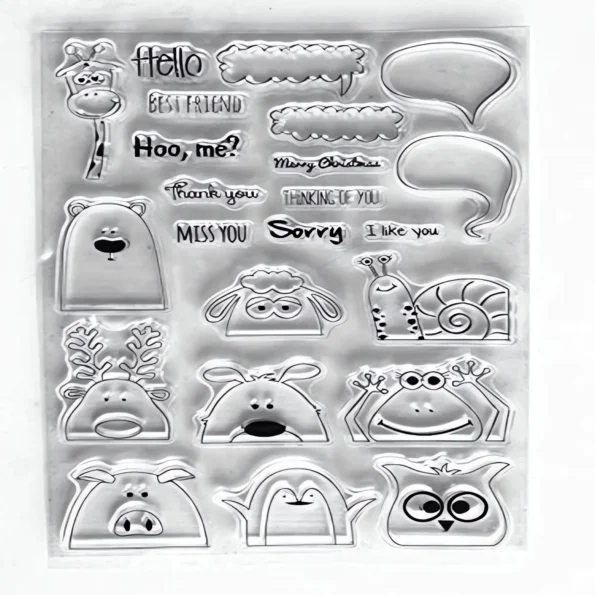 Clear stamps for card making