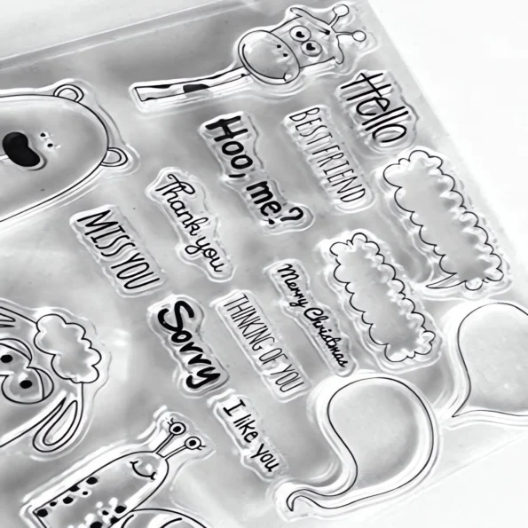 Clear stamps for card making
