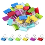 Colored binder clips for office and school use