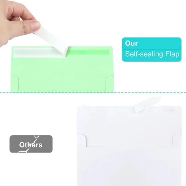 Colored envelopes self seal for invitations