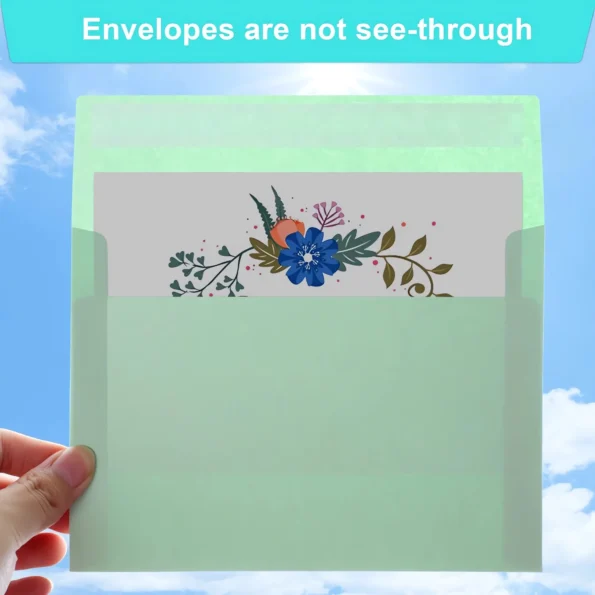 Colored envelopes self seal for invitations