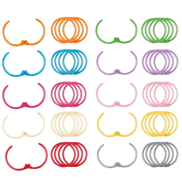 Colorful Metal Binder Rings for Organization