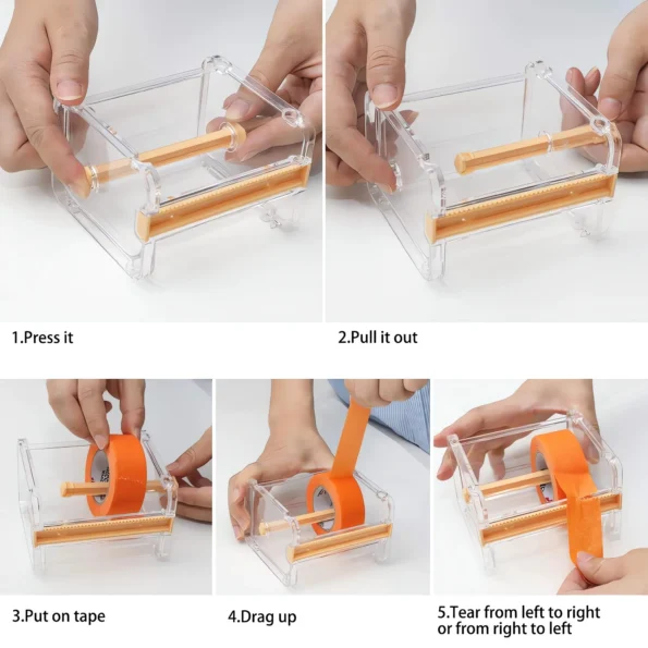 Colorful masking tape set with dispenser