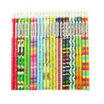 Colorful pencils with erasers for kids and school (4)