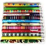 Colorful pencils with erasers for kids and school (4)