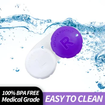 Compact Contact Lens Case for Travel