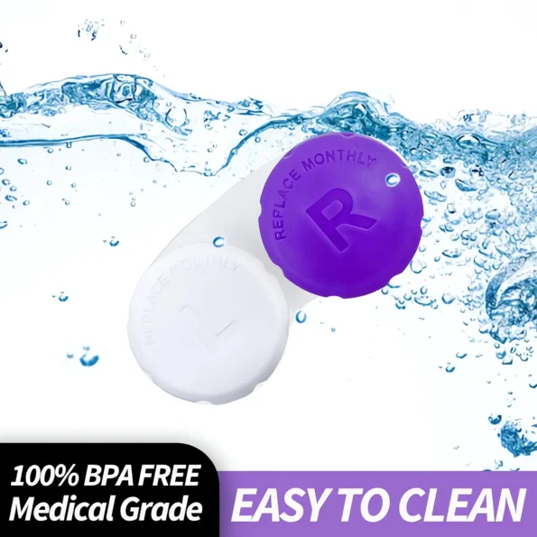 Compact Contact Lens Case for Travel