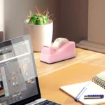 Desktop tape dispenser with weighted base (13)