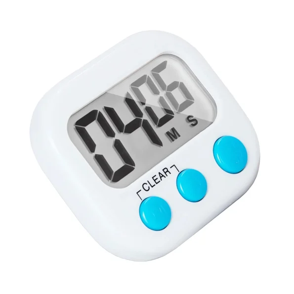 Digital kitchen timer magnetic back