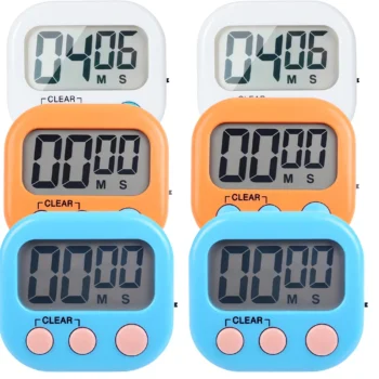 Digital kitchen timer magnetic back