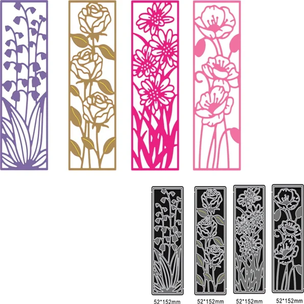 Flower frame metal cutting dies for card making