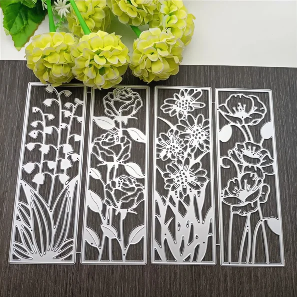 Flower frame metal cutting dies for card making